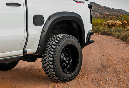 Rough Country F-C12211-G7C Pocket Fender Flares | G7C Red Hot | Chevy Silverado 1500 2WD/4WD (2022-2026)