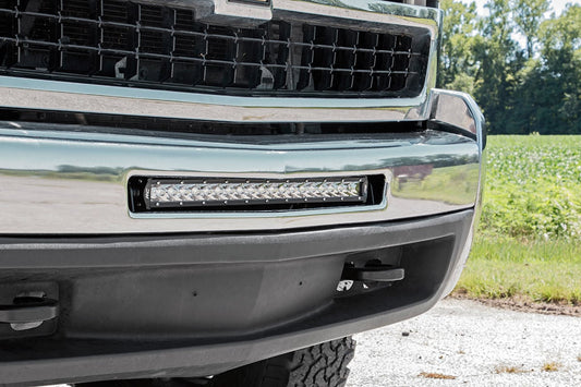 Rough Country 70523 LED Light Mount | Bumper | 20" | Chevy Silverado 1500 (07-13)/Silverado 2500 HD (07-10)