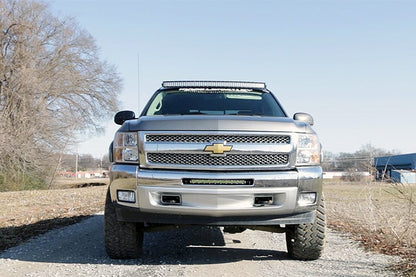 Rough Country 70523 LED Light Mount | Bumper | 20" | Chevy Silverado 1500 (07-13)/Silverado 2500 HD (07-10)