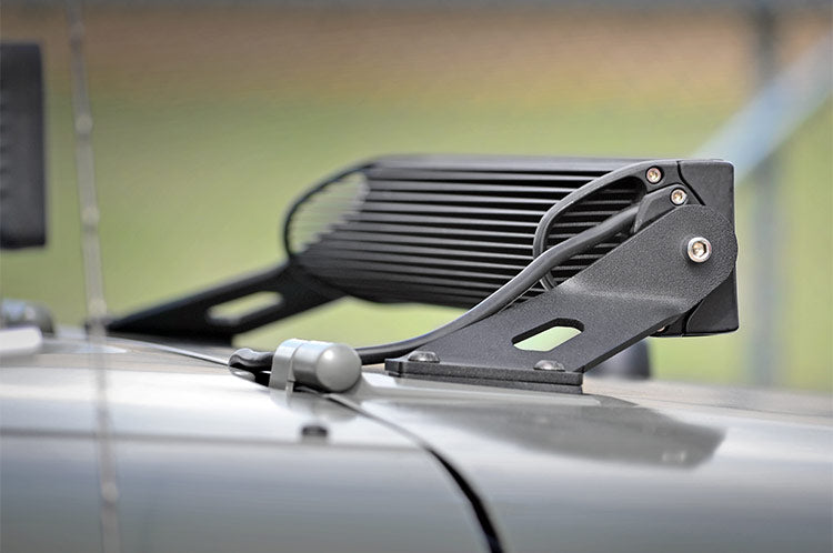 Rough Country 70533 LED Light Mount | Hood | 20" | Jeep Wrangler JK/Wrangler Unlimited  (07-18)