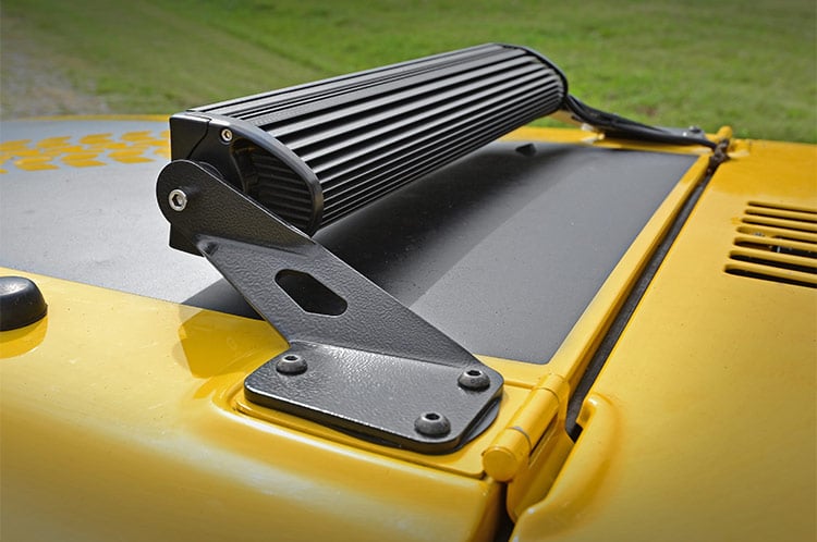 Rough Country 70210 LED Light Mount | Hood | 20" | Jeep Wrangler TJ (97-06)/Wrangler Unlimited (04-06)