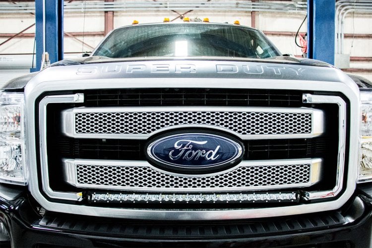 Rough Country 70770 LED Light Kit | Grill Mount | 30" Black Single Row | Ford F-250/F-350 Super Duty (11-16)