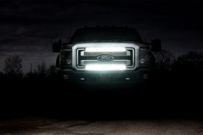 Rough Country 70771 LED Light Kit | Grill Mount | 30" Black Single Row Pair | Ford F-250/F-350 Super Duty (11-16)
