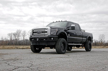 Rough Country 70530BLDRL LED Light Kit | Grill | 30" Black Single Row | White DRL | Ford F-250/F-350 Super Duty (11-16)