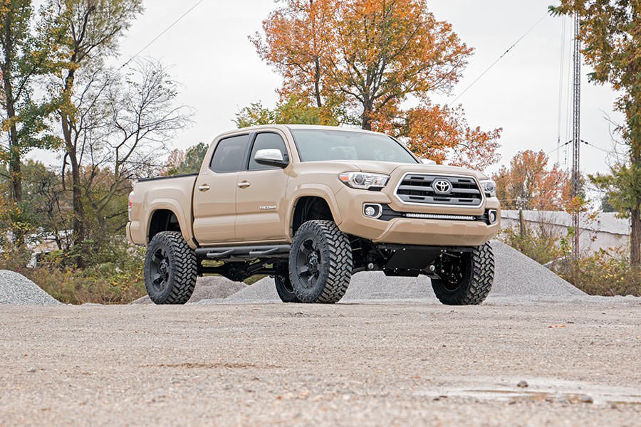Rough Country 70619BLDRL LED Light Kit | Lower Grille Mount | 30" Black Single Row | White DRL | Toyota Tacoma (16-23)