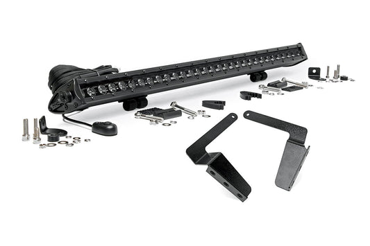 Rough Country 70657 LED Light Kit | Bumper Mount | 30" Black Single Row | Toyota Tundra (14-21)
