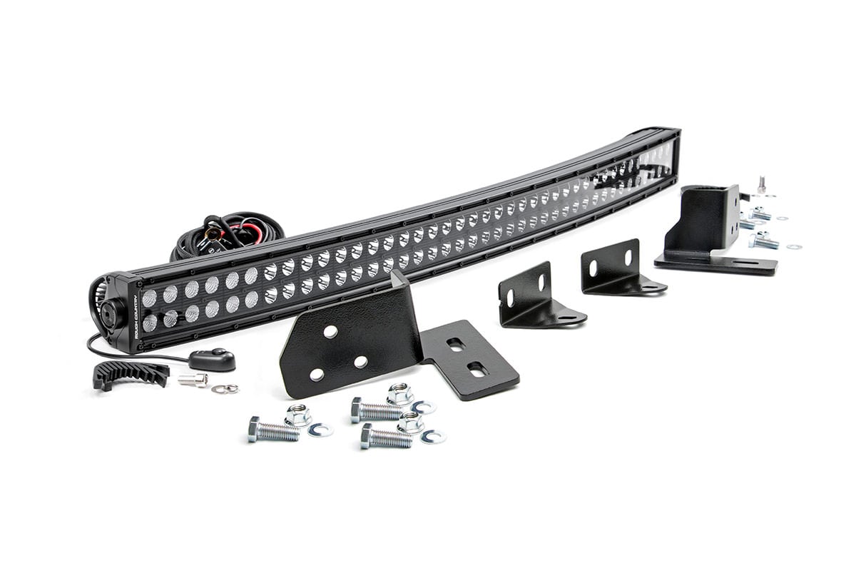 Rough Country 70682 LED Light  | Bumper Mount | 40" Black Dual Row | Ford F-250 Super Duty (11-16)