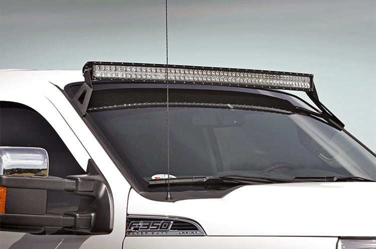 Rough Country 70516 LED Light Mount | Upper Windshield | 54" Curved | Ford F-250/F-350 Super Duty (99-16)