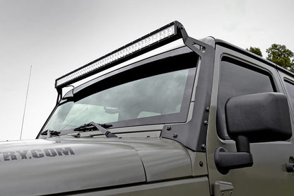 Rough Country 80504 LED Light Kit | Windshield | 50" Spectrum Dual Row | Jeep Wrangler JK/Wrangler Unlimited (07-18)