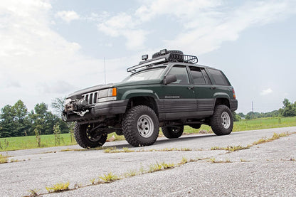 Rough Country 70567 LED Light Mount | Upper Windshield | 50" Curved | Jeep Grand Cherokee ZJ (93-98)