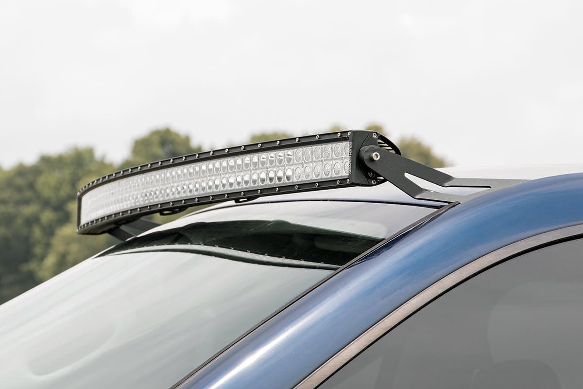 Rough Country 70538 LED Light Mount | Upper Windshield | 54" Curved | Dodge 1500 2WD/4WD (02-08)