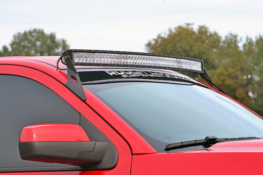 Rough Country 70514A LED Light Mount | Upper Windshield | 54" Curved | Chevy/GMC 2500HD/3500HD (15-19)