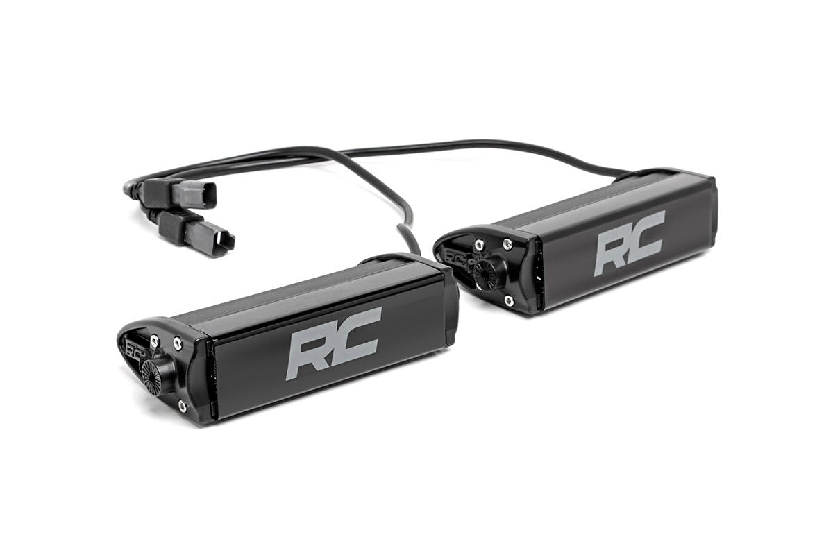 Rough Country 70706 6 Inch Chrome Series LED Light Bar | Single Row | Pair