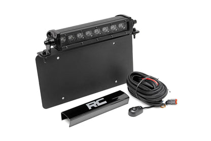 Rough Country 70183 LED Light Kit | License Plate Mount | 8" Single Row Black Series