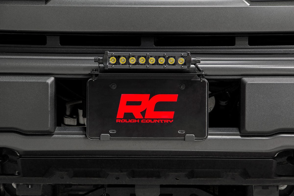 Rough Country 70183 LED Light Kit | License Plate Mount | 8" Single Row Black Series