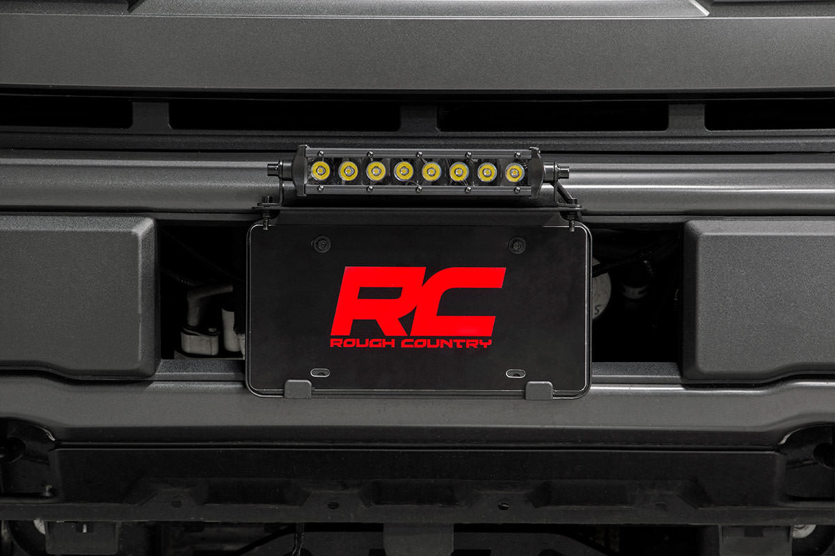 Rough Country 70718BLDRLA 8 Inch Black Series LED Light Bar | Single Row | Amber DRL