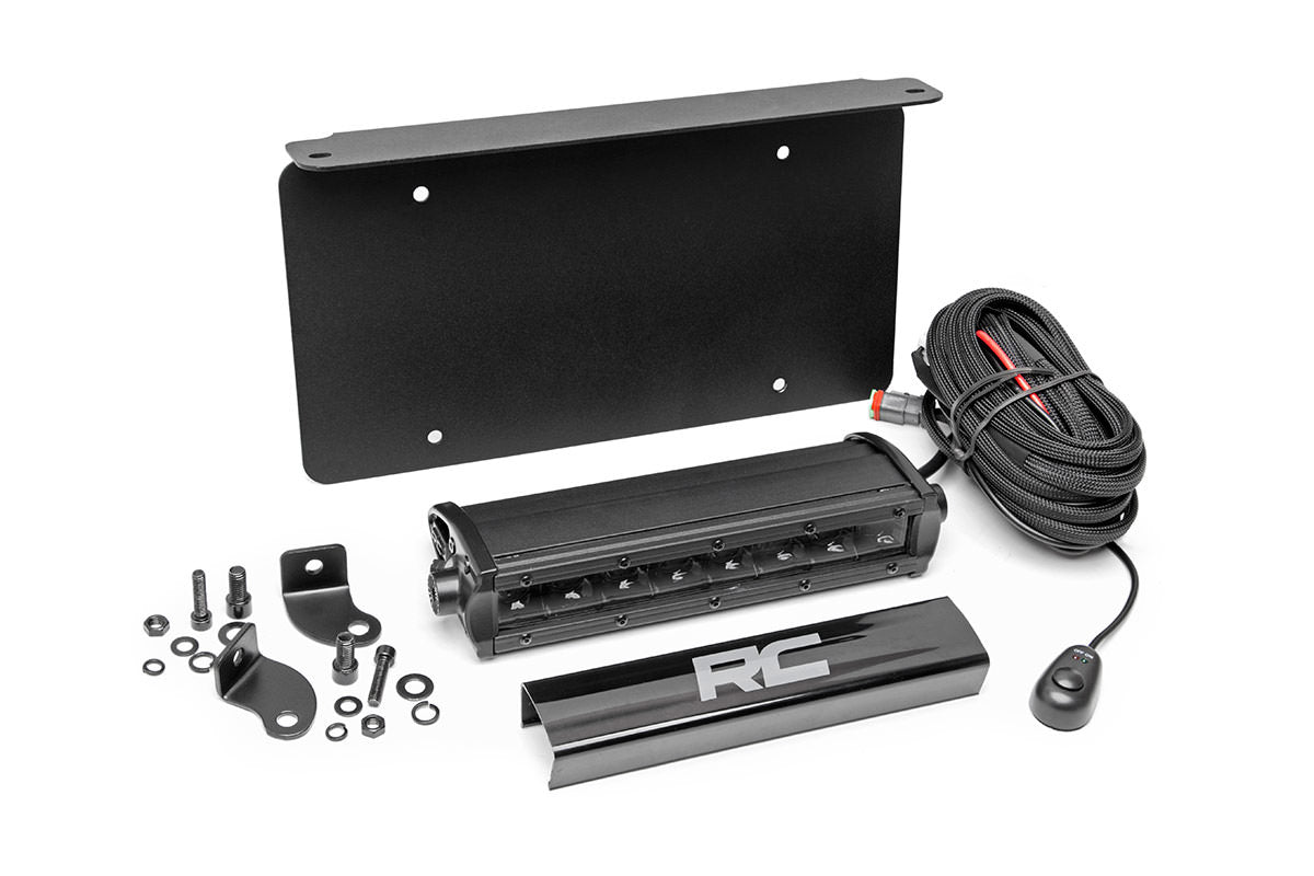 Rough Country 70183 LED Light Kit | License Plate Mount | 8" Single Row Black Series