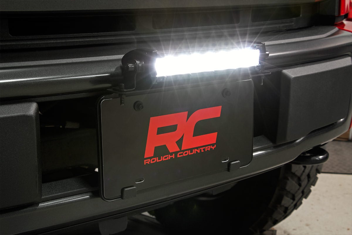 Rough Country 70718BLDRLA 8 Inch Black Series LED Light Bar | Single Row | Amber DRL