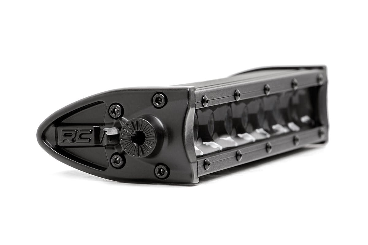 Rough Country 70728BL 8 Inch Black Series LED Light Bar | Single Row | Pair