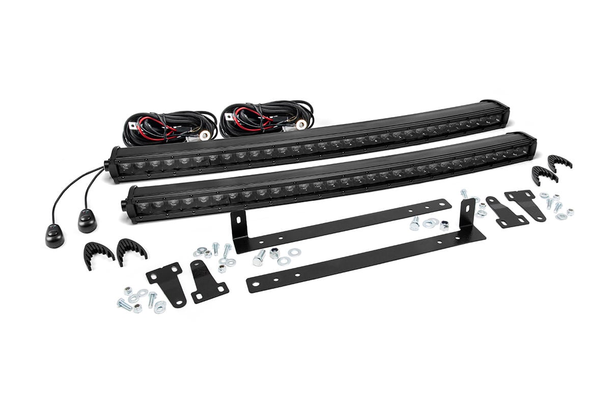Rough Country 70662 LED Light Kit | Grille Mount | Dual 30" Black Single Row | Ford F-150 (09-14)