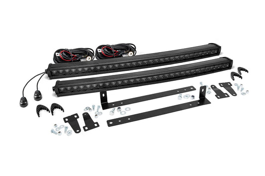 Rough Country 70662 LED Light Kit | Grille Mount | Dual 30" Black Single Row | Ford F-150 (09-14)