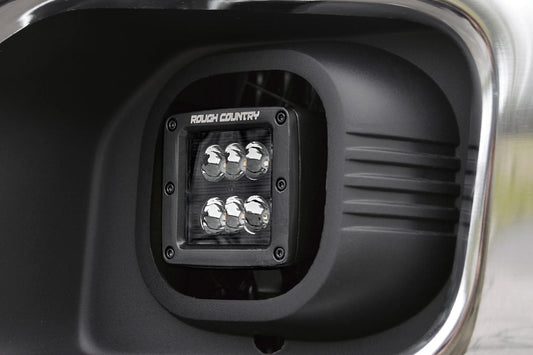 Rough Country 70622 LED Light Kit | Fog Mount | 2" Black Pair | Ford F-250/F-350 Super Duty (11-16)