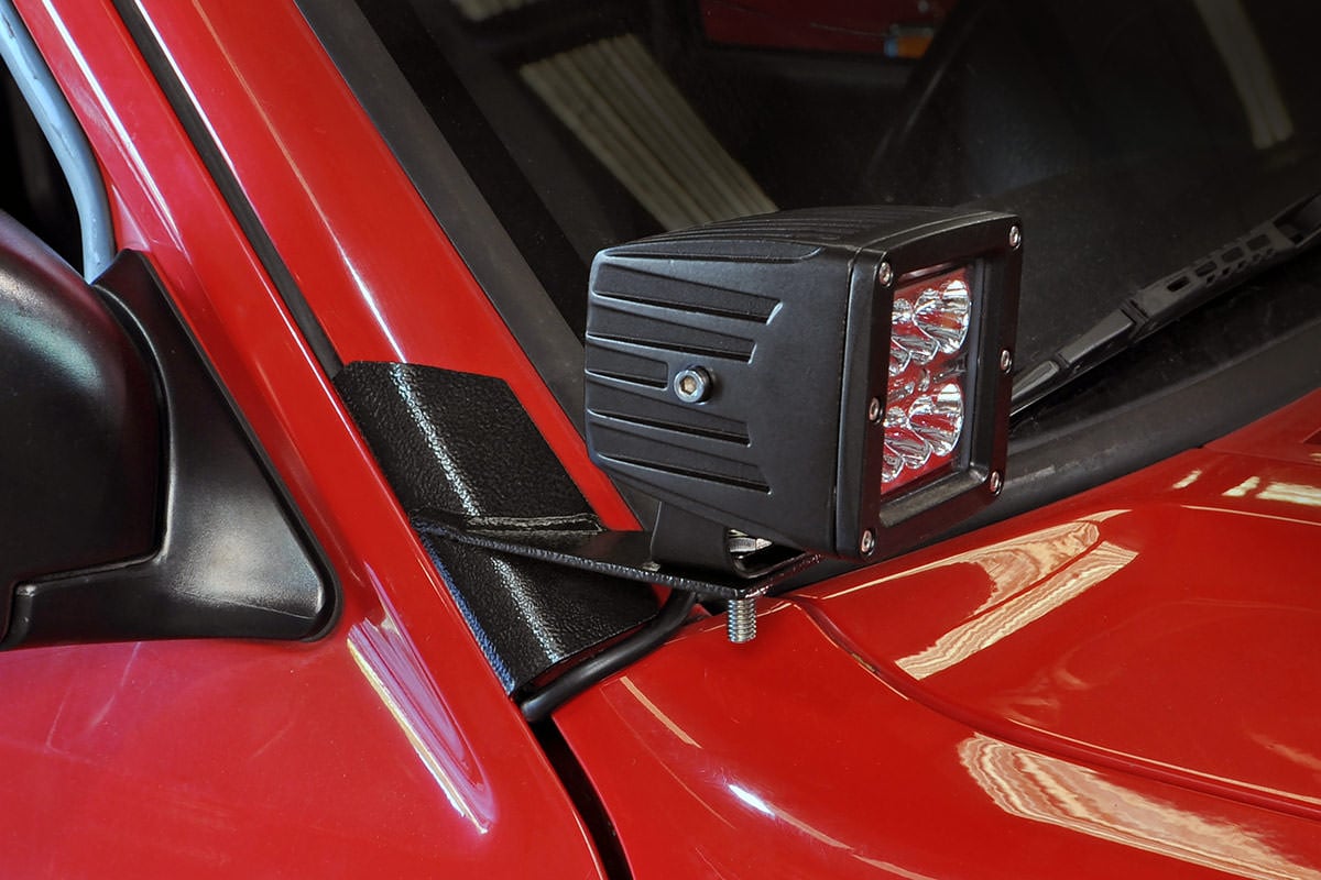 Rough Country 70525 LED Light Mount | Lower A-Pillar | Pod Pair | Jeep Cherokee XJ 2WD/4WD (84-01)