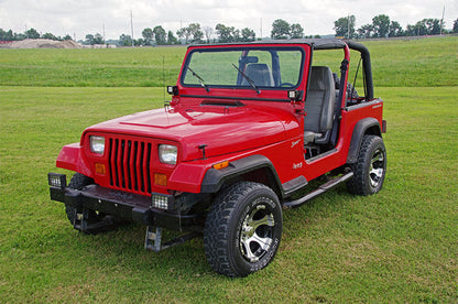 Rough Country 70510 LED Light Mount | Lower Windshield | Pod Pair | Jeep Wrangler YJ 4WD (87-95)