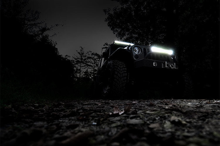 Rough Country 70920D 20 Inch Chrome Series LED Light Bar | Dual Row | Cool White DRL
