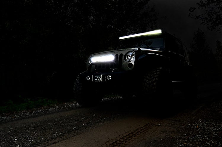 Rough Country 70920D 20 Inch Chrome Series LED Light Bar | Dual Row | Cool White DRL