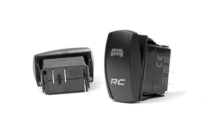 Rough Country 709SW Rocker Switch | 2x1 with Logo | Blue Back Light