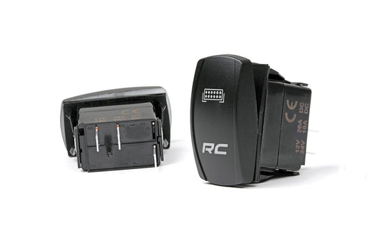 Rough Country 709SW Rocker Switch | 2x1 with Logo | Blue Back Light