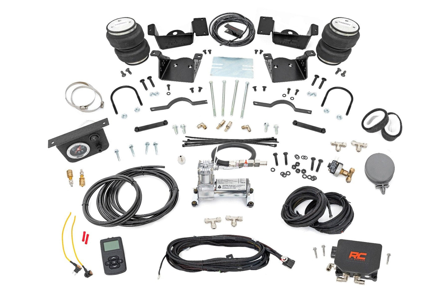 Rough Country 10034WC Air Spring Kit w/compressor | Wireless Controller | Chevy/GMC 2500HD/3500HD (20-25)
