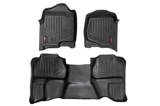 Rough Country M-20712 Floor Mats | FR & RR | Ext Cab | Chevy/GMC 1500/2500HD (07-14)