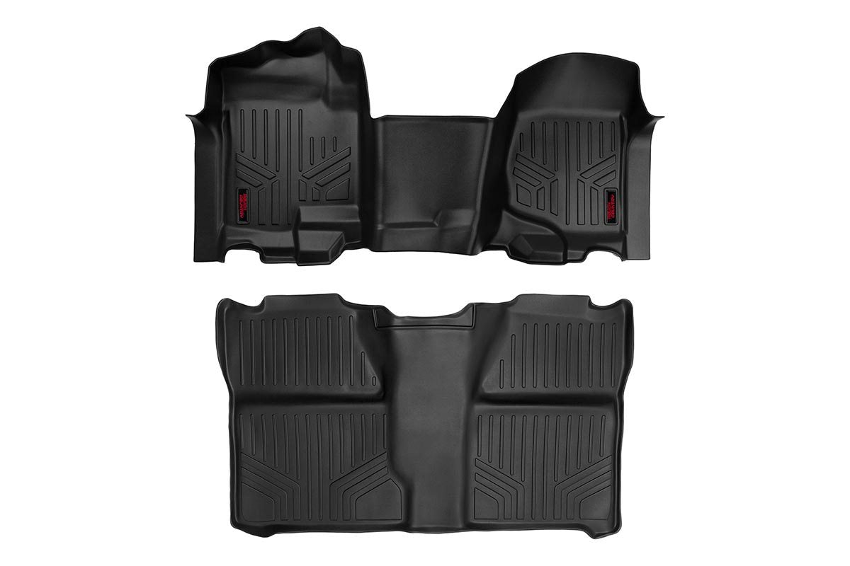 Rough Country M-21073 Floor Mats | FR & RR | OV Hump | Crew | Chevy/GMC 1500/2500HD (07-14)