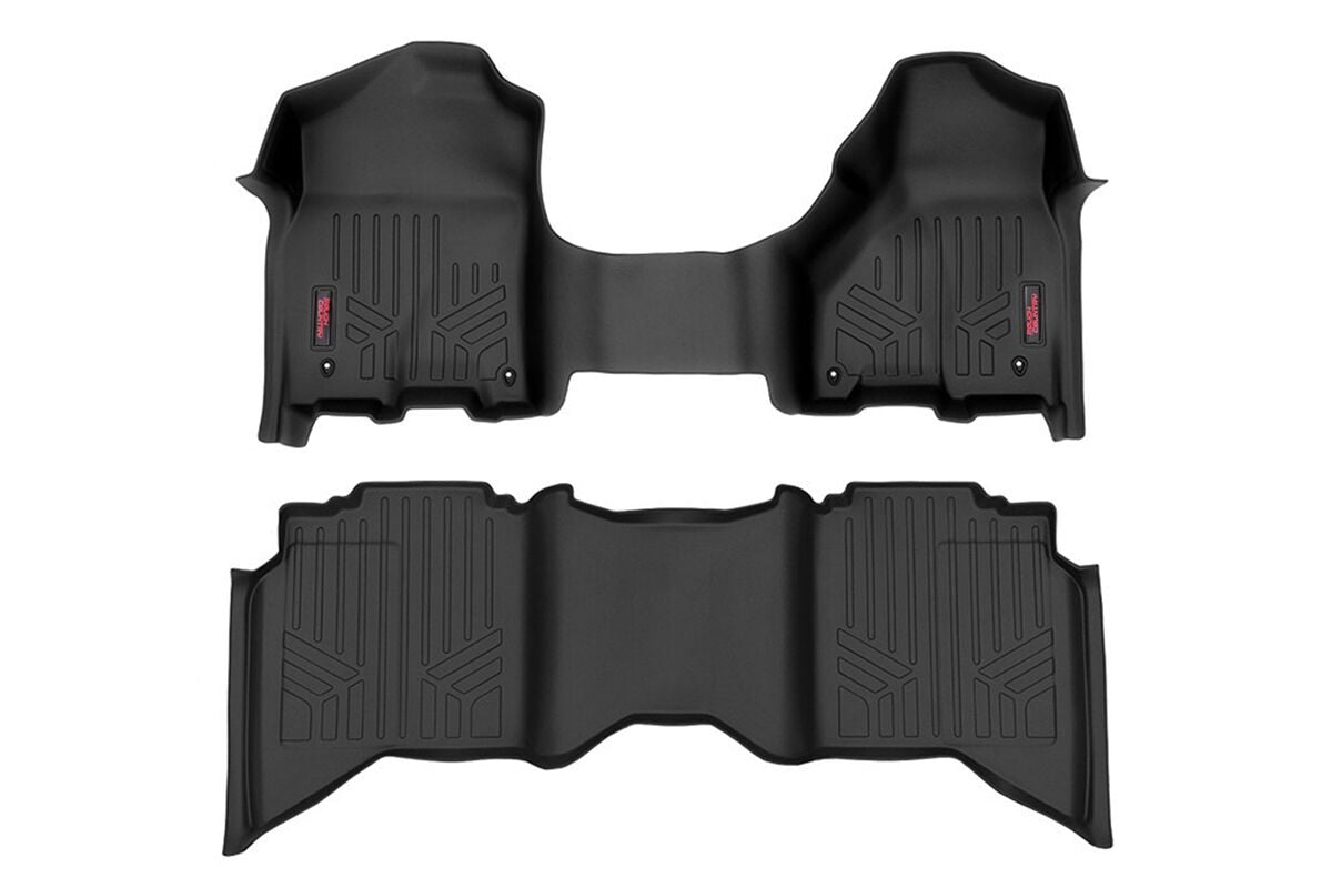 Rough Country M-31313 Floor Mats | FR & RR | Crew/Mega Cab | Ram 1500 2WD/4WD (2012-2018 & Classic)