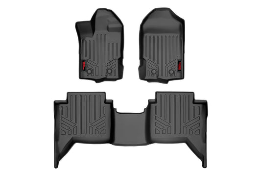 Rough Country M-51002 Floor Mats | FR & RR | Ford Ranger 2WD/4WD (2019-2023)