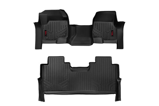 Rough Country M-51173 Floor Mats | FR & RR | FR Bench | Ford F-250/F-350 Super Duty 2WD/4WD (17-26)