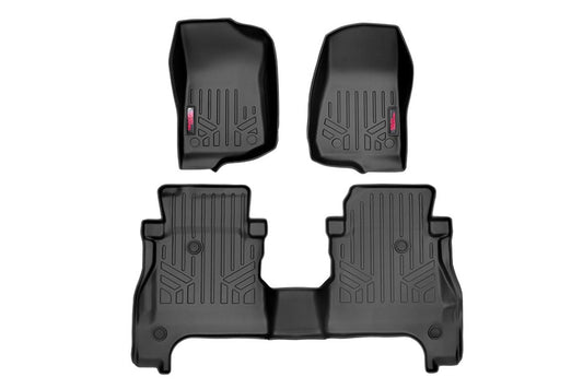 Rough Country M-61501 Floor Mats | FR & RR | RR Lockable | Jeep Gladiator JT 4WD (2020-2025)