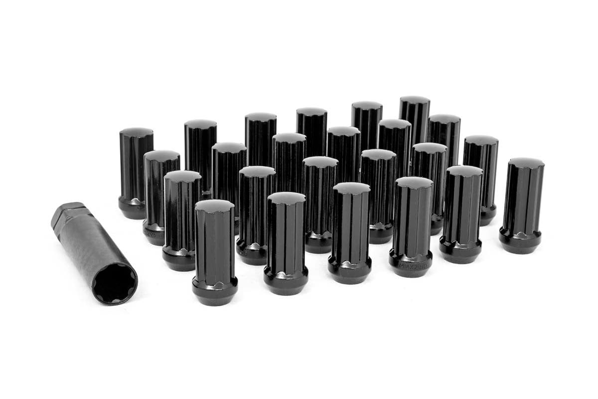 Rough Country 1212524BLK M12 x 1.25 Lug Nut Set of 24 | Black