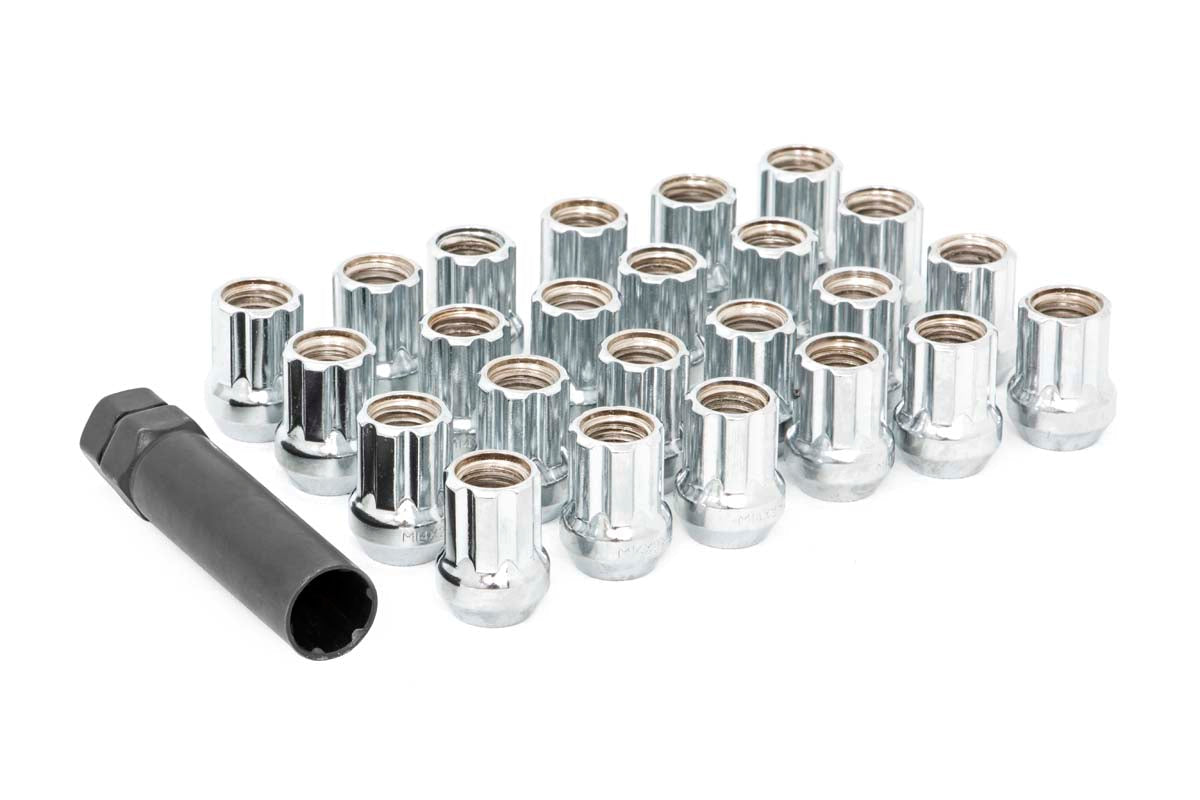 Rough Country 141532CHOE M14 x 1.5 Lug Nut Set of 32 | Chrome | Open End