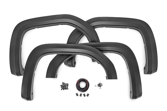 Rough Country S-G11911-5IS Fender Flares | Sport | 5IS Silver Ice | GMC Sierra 1500 2WD/4WD (2019-2025 & Classic)