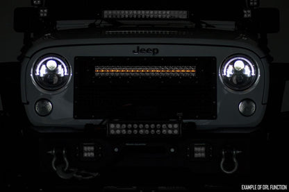 Rough Country 70712BLDRLA 12 Inch Black Series LED Light Bar | Single Row | Amber DRL