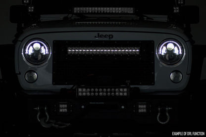 Rough Country 70912BD 12 Inch Black Series LED Light Bar | Dual Row | White DRL