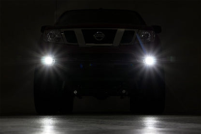 Rough Country 71023 LED Light Kit | Fog Mount | 2" Black Pair | Spot | Nissan Frontier (05-20)