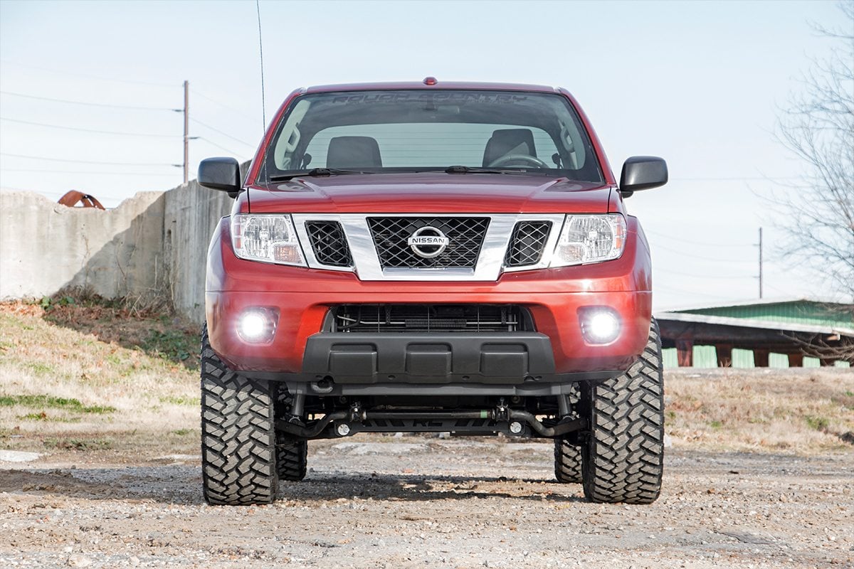 Rough Country 71023 LED Light Kit | Fog Mount | 2" Black Pair | Spot | Nissan Frontier (05-20)