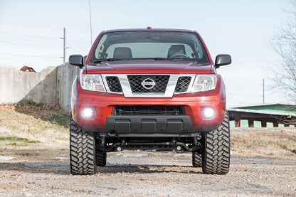 Rough Country 71023 LED Light Kit | Fog Mount | 2" Black Pair | Spot | Nissan Frontier (05-20)