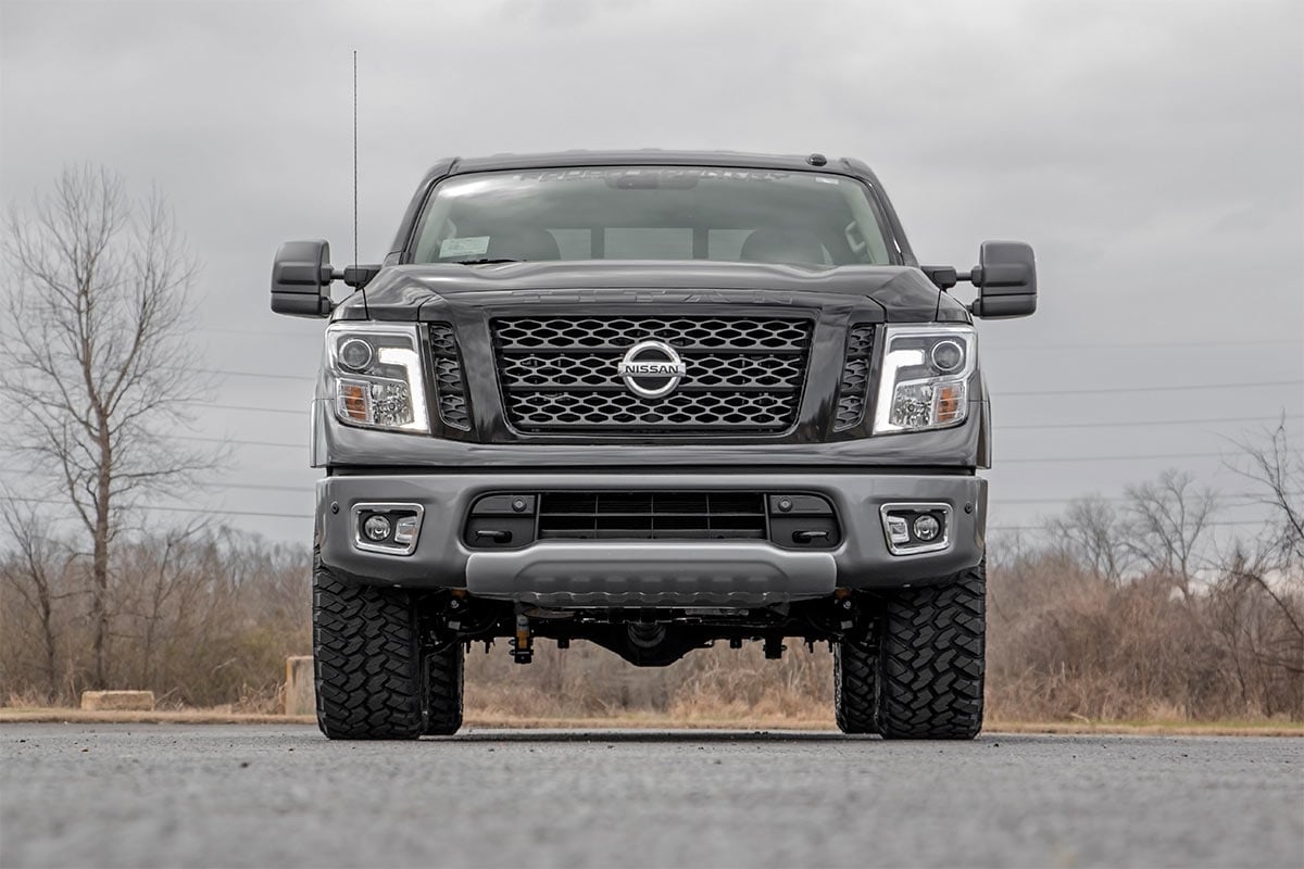 Rough Country 83432RED 3 Inch Lift Kit | N3 Struts & Shocks | Nissan Titan 2WD/4WD (2004-2024)
