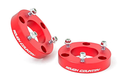Rough Country 863RED 2 Inch Leveling Kit | Red Spacers | Nissan Titan 2WD/4WD (2004-2024)