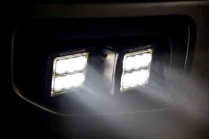 Rough Country 70833 LED Light Kit | Fog Mount | Dual 2" Black Pairs | Flood | Ford F-150 (15-17)